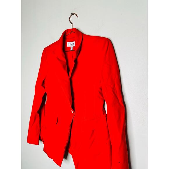 DEREK LAM 10 CROSBY Red Front Button Closure Noah Single Breast Jacket Blazer 4 - Picture 9 of 16
